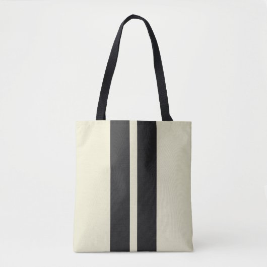Tote Bag Poivre Blanc 🏁 Mini Stripes De Course (Devant)
