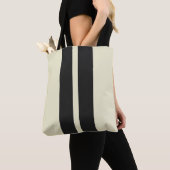 Tote Bag Poivre Blanc 🏁 Mini Stripes De Course (De près)