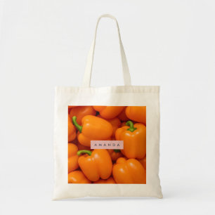Tote Bag Poivron Orange Clair Vibrant Personnalisé