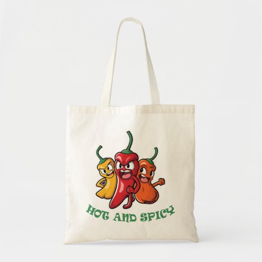 Tote Bag Poivrons épicés chauds (Devant)