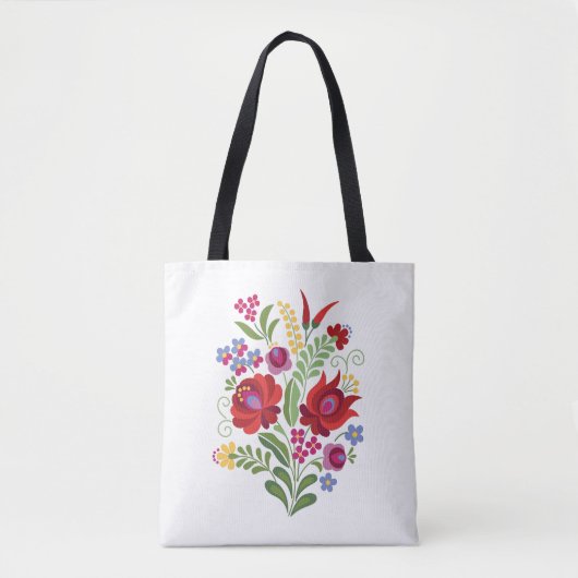 Tote Bag Poivrons Rouges Hongrois Conception Folk (Devant)