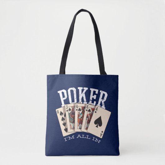 Tote Bag Poker, je suis tout (Devant)