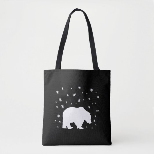 Tote Bag Polar Bear in the Snow (Devant)