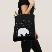 Tote Bag Polar Bear in the Snow (De près)