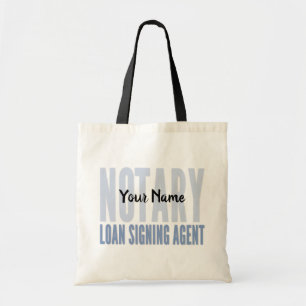 Tote Bag Police bleue de l'agent de signature de prêt notai