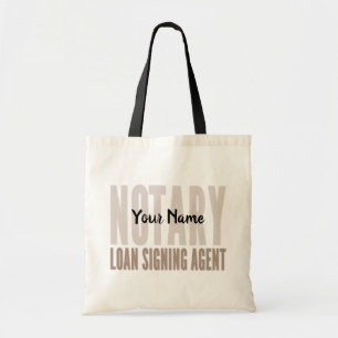 Tote Bag Police Brown de l'agent de signature de prêt notai