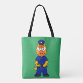 Tote Bag Police de Pachycéphalosaure. (Dos)