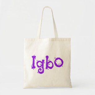 Tote Bag Police Igbo fonte violette