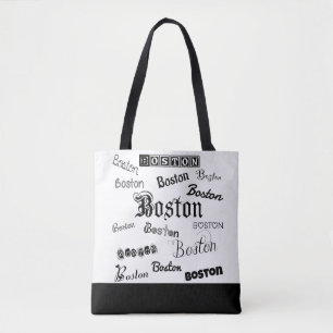 Tote Bag Polices noires de Boston