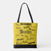 Tote Bag Polices noires de Boston (Dos)