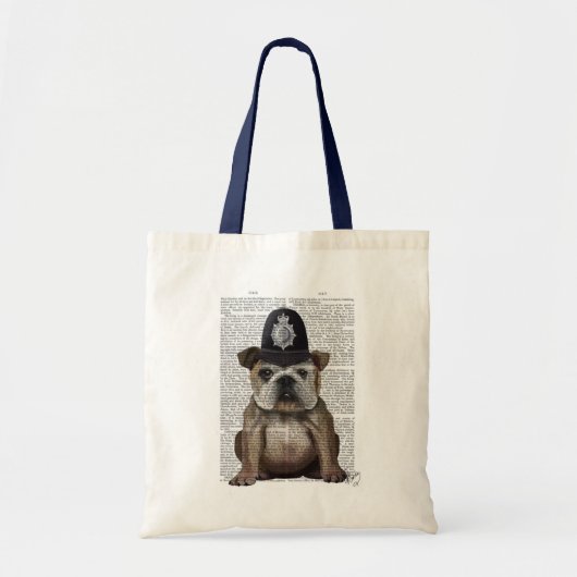 Tote Bag Policier de Bulldog (Devant)