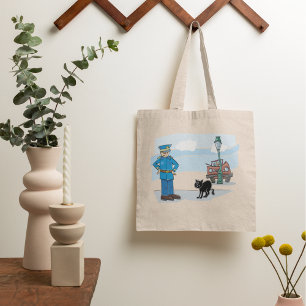 Tote Bag Policier Et Chat Noir