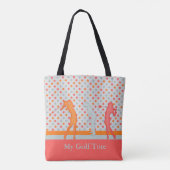 Tote Bag Polka de dames pointillée, golf parafé (Dos)