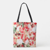 Tote Bag Polka Dot Grunge Rouge Rose (Dos)