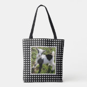 Tote Bag Polka noir et blanc Dot Nain Goat Kid (Dos)