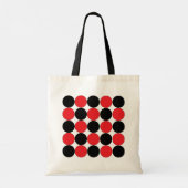 Tote Bag Polka point noir rouge Polka point (Dos)