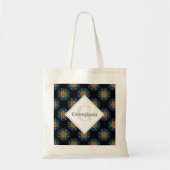 Tote Bag Polka Pot Polka Floral Arc-en-ciel personnalisé Ma (Devant)