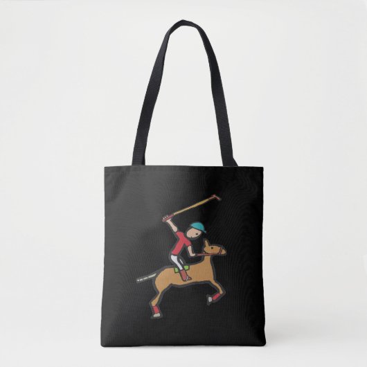 Tote Bag Polo Jouer cheval et cavalier (Devant)