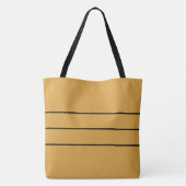 Tote Bag Polyvalent Mango Doré Moderne Monogrammé Élégant (Dos)