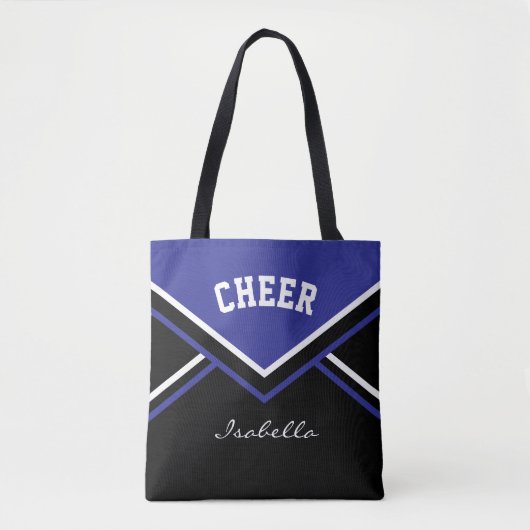 Tote Bag Pom-pom girl bleu foncé (Devant)