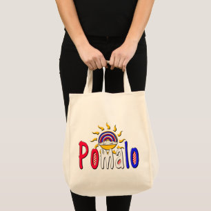 Tote Bag Pomalo - Détente croate avec soleil et arc-en-ciel