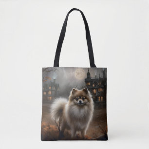 Tote Bag Pomeranian Halloween Épouvantable