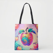 Tote Bag Pomme colorée (Devant)