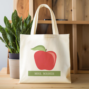 Tote Bag Pomme de professeur personnalisée avec Apple moder