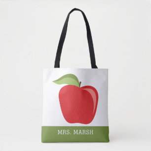 Tote Bag Pomme de professeur personnalisée avec Apple moder