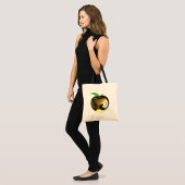Tote Bag Pomme dorée avec feuille brillante métallique