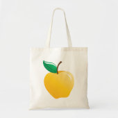 Tote Bag Pomme Dorée Fruit Jaune Clair (Devant)