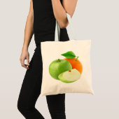 Tote Bag Pomme et orange (Devant (produit))