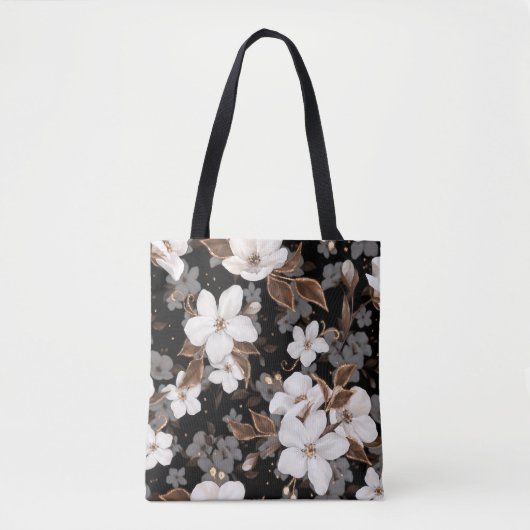 Tote Bag Pomme fleurs (Devant)