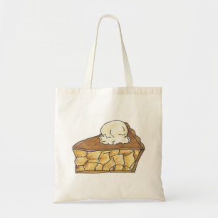Tote Bag Pomme Pie Slice A La Mode Glace Crème Foodie Fourr
