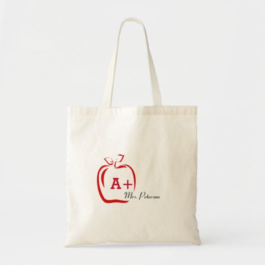 Tote Bag Pomme pour l'enseignant (Devant)