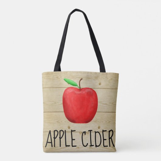Tote Bag Pomme rouge Cider (Dos)