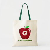 Tote Bag Pomme rouge de l'enseignant (Devant)