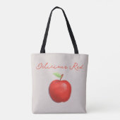 Tote Bag Pomme rouge délicieuse minimaliste (Dos)
