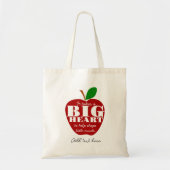 Tote Bag pomme rouge enseignant merci retraite infirmière (Devant)