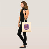 Tote Bag Pomme violette Badge Conception Fruit Lover