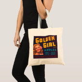 Tote Bag Pommes de fille d'or (Devant (produit))