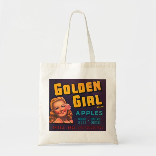 Tote Bag Pommes de fille d'or (Devant)
