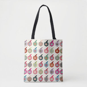 Tote Bag Pommes mignonnes dans le rétro style