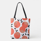 Tote Bag Pommes rouges : Motif texturé doré. (Dos)