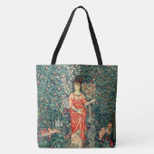 TOTE BAG POMONA TENANT DES FRUITS EN VERDURE, ANIMAUX FORES (Devant)
