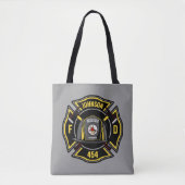 Tote Bag Pompier AJOUTER LE NOM L'équipe de Secourt du serv (Devant)
