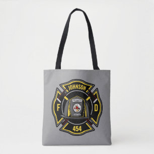 Tote Bag Pompier AJOUTER LE NOM L'équipe de Secourt du serv