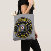 Tote Bag Pompier AJOUTER LE NOM L'équipe de Secourt du serv (De près)