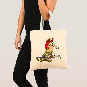 Tote Bag Pompier drôle avec réponse d'urgence à tuyau