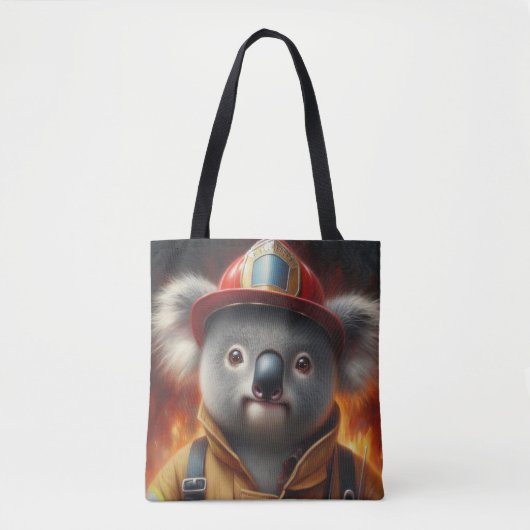 Tote Bag Pompier Koala (Devant)